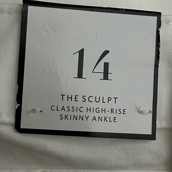 WHBM High-Rise Sculpt Ankle Skinny Jeans Women’s Size 14 Tummy Smoothing White - Picture 7 of 10